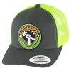 HammerBombs® Charcoal / Neon Green Classic Snapback Trucker Hat