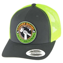 HammerBombs® Charcoal / Neon Green Classic Snapback Trucker Hat