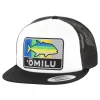 HFG - Black/White Omilu FlatBill Trucker Hat