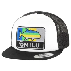 HFG - Black/White Omilu FlatBill Trucker Hat