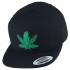 HFG - Green Fish Black Snapback Flatbill Hat