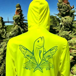 HFG -Green Fish Reflective UV Protection Hoodie (Safety Green)