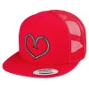 HFG -Hooked Red Flatbill Snapback Trucker Hat
