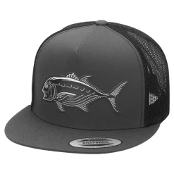 HFG - JDM Ulua Charcoal Black Flat Bill Snapback Trucker Hat