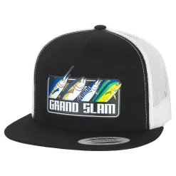 HFG - Pelagic Grand Slam White/Black Snapback Flatbill Trucker Hat