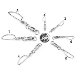 HFG Stainless Steel Ball Bearing Swivels With Tournament Snap