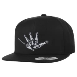 HFG - Throw Da Shaka Black Flat Bill Snapback Hat