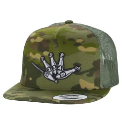 HFG - Throw Da Shaka Tropic/Green Multicam® Snapback Flatbill Trucker Hat