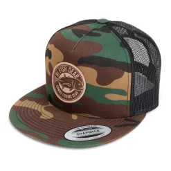 HFG - Ulua Leather Camo/Black Flatbill Trucker Hat