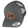 HFG - Ulua Leather Charcoal/Black Classic Snapback Trucker