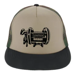 HFG - UNFKN Reel Camo/Tan/Black Flatbill Trucker Hat